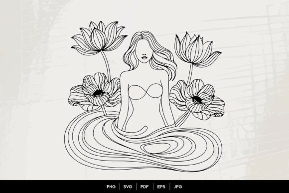 Abstract Floral Woman Line Art: A Strategic Asset for Modern Branding