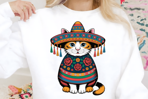 Adorable Cute Mexican Cat PNG: A Strategic Asset for Festive Branding