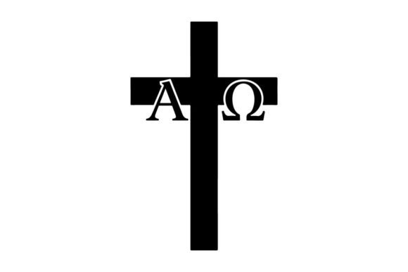 Alpha Omega Symbol Logo Design Black and: A Modern Silhouette for Versatile Creativity