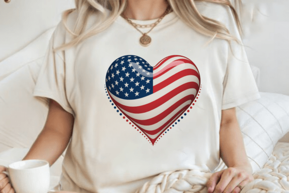 American Flag Heart PNG: A Bold Symbol for Patriotic Design