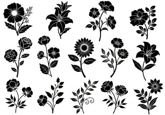 Black and White Floral Silhouettes: A Designer's Guide