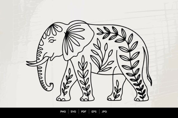 Boho Elephant Line Art SVG: A Creative Guide