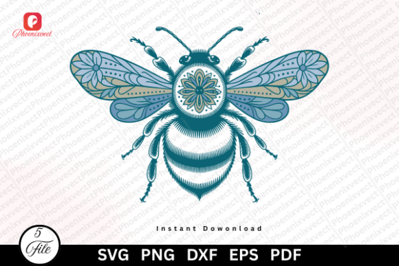 Boho Floral Honey Bee SVG: A Versatile Design for Modern Creators