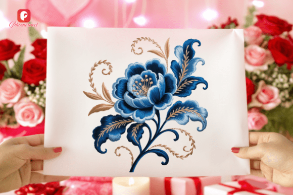 Botanical Floral Embroidered PNG: Elevating Digital Craft with Vintage Elegance