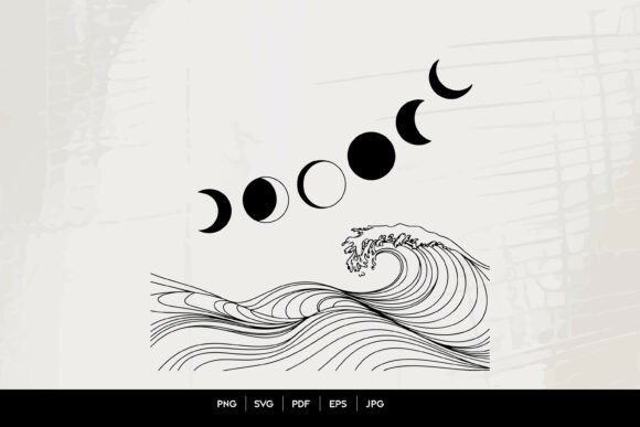 Celestial Ocean Wave Moon Phase Line Art: A Practical Guide for Creators and Designers