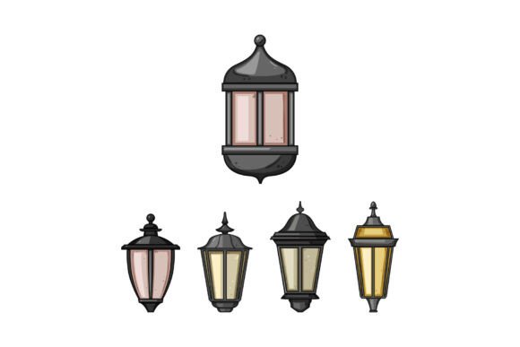 Collection of Vintage Street Lamps for L