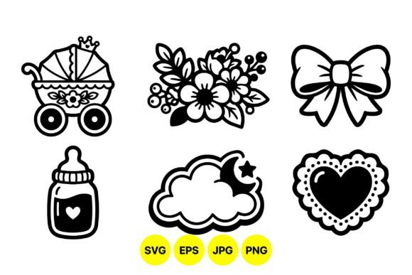 Cute Baby Shower Svg Icons: Elevating Modern Celebrations with Vector Art