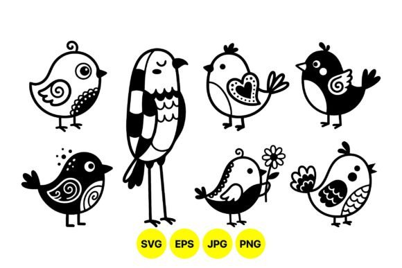 Cute Black and White Bird Clipart: A Strategic Asset for Visual Communication