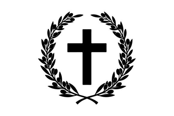 Elevating Design with Elegant Silhouette Clip Art: A Guide to the Laurel Wreath and Black Cross