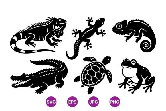 Evaluating the Reptile Silhouette Clipart Pack for Professional and Educational Design