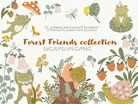 Forest Friends Collection: A Whimsical Resource for Creative Projects
