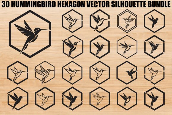 Hummingbird Hexagon Bundle: A Versatile Resource for Modern Creators