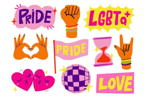 Infusing Creativity and Inclusion: The Rise of the Cute LGBT Pride Love Hearts Rainbow Set