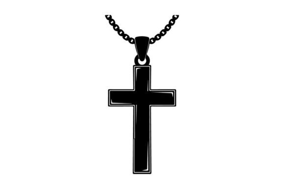 Minimalist Black Cross Pendant Necklace