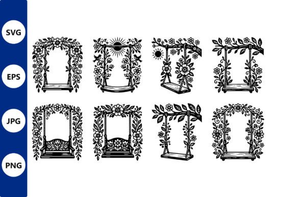 Ornate Floral Swing Designs with Vines