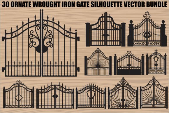 Ornate Iron Gate SVG Bundle: Elevate Your Designs