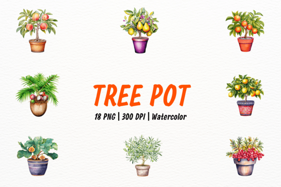 Realistic Tree in Pot Clipart: Elevating Your Designs with Botanical Accuracy