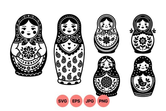 Rustic Matryoshka Doll Clipart: A Strategic Asset for Visual Storytelling