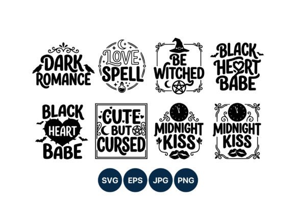 Spooky Halloween Phrases Vector Set