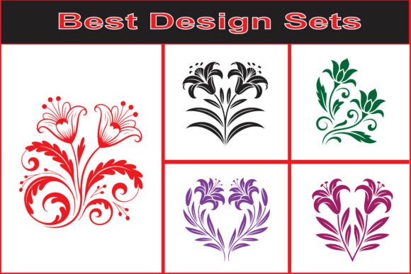 Stylish Botanical Ornament Vector Art