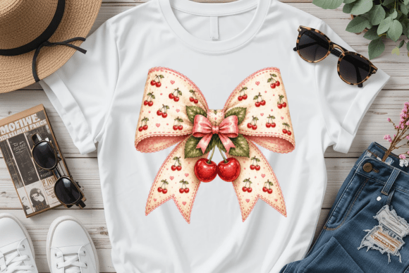 Sweet Fruit Cherry Coquette Bow PNG: Elevating Your Creative Projects