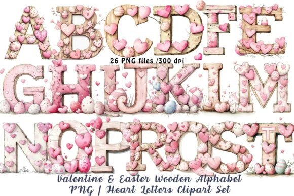 Valentine Easter Wooden Alphabet PNG: A Strategic Asset for Seasonal Branding
