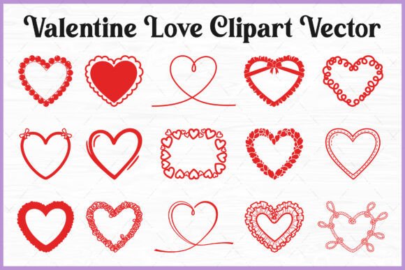 Valentine Heart Love PNG Vector Bundle